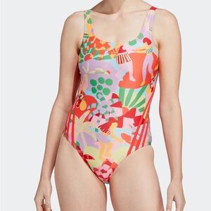 FARM Rio Adidas Vibrant Multicolor One-Piece Swimsuit